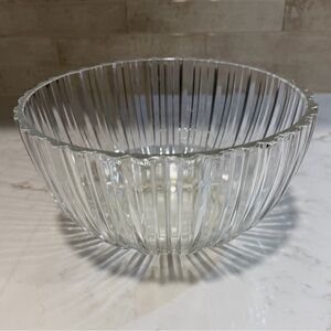 Godinger Clear Glass Ribbed Bowl